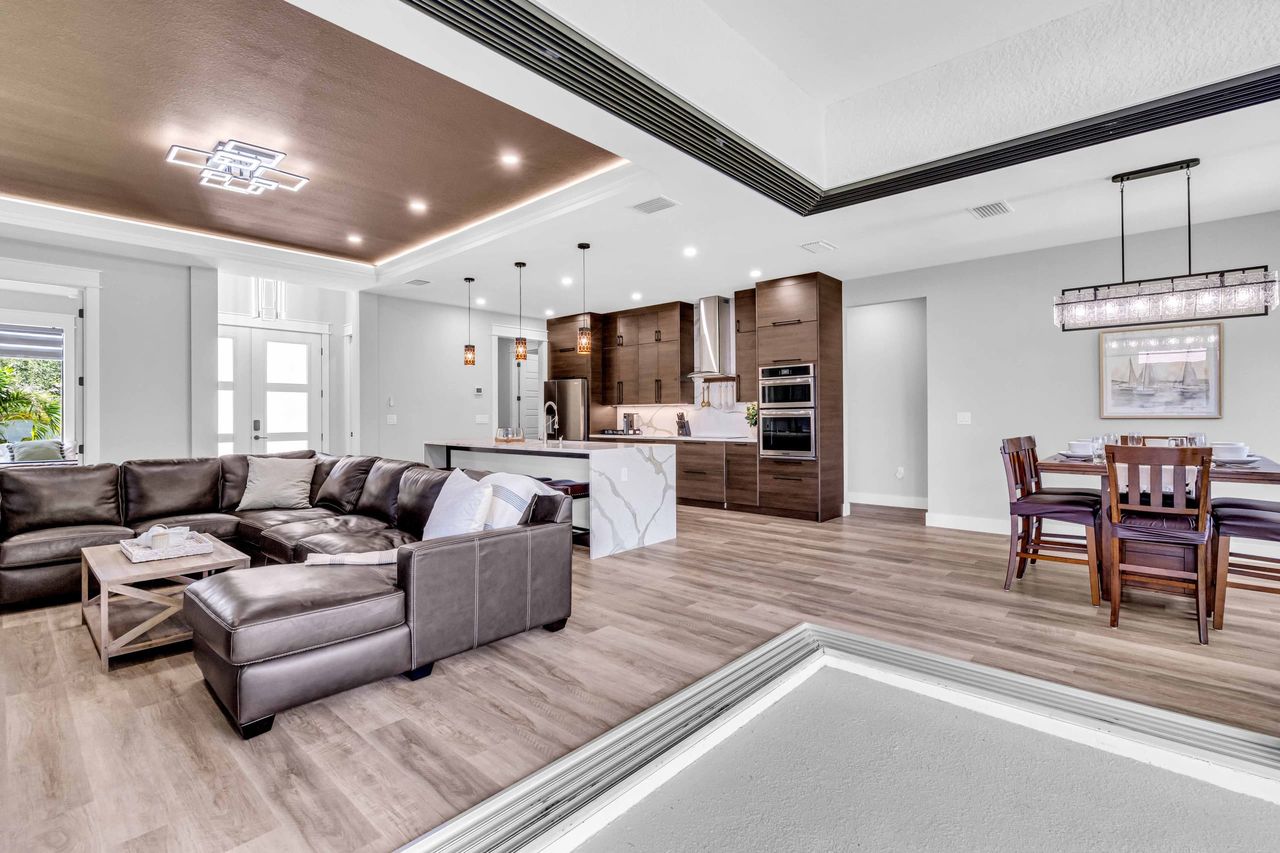 Sliding patio doors allowing a more open area to watch beautiful sunsets