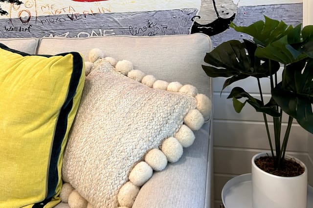 Beautiful artwork and fun accents throughout the home