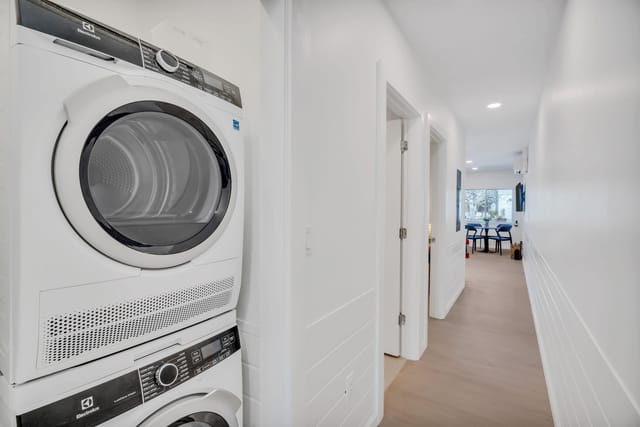 Washer and dryer in the unit for your convenience.