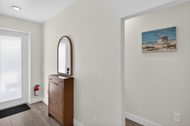 Lots of space to put your items and shoes along with easy access to the bedrooms