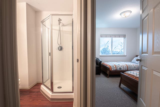 Second bathroom upstairs with shower next to second bedroom