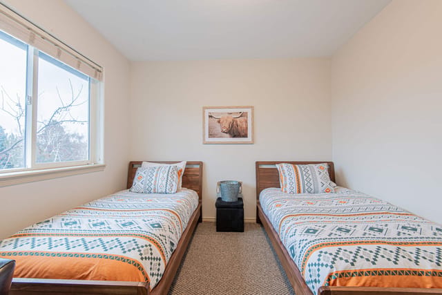 Second bedroom has 2 twin mattress beds that can be moved together or be set apart