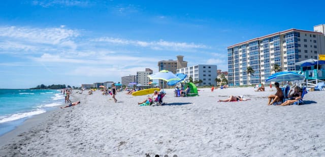 Venice Beach just minutes from the home, perfect spot to enjoy Florida sun.