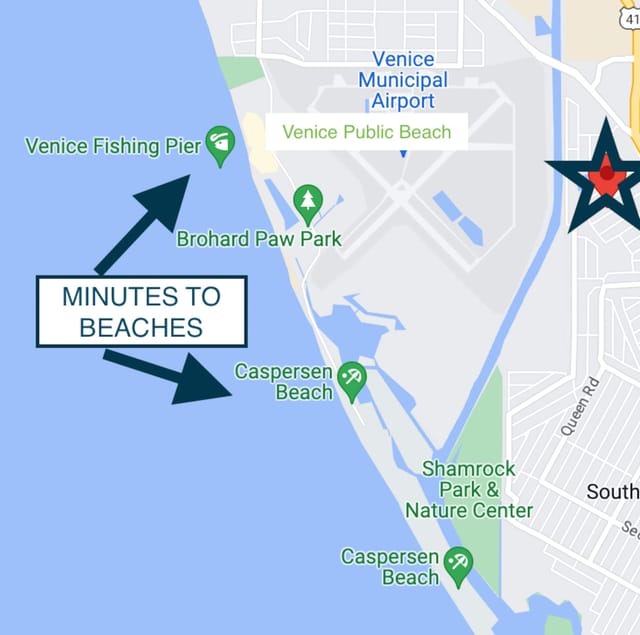 Beach is just a short ride away!