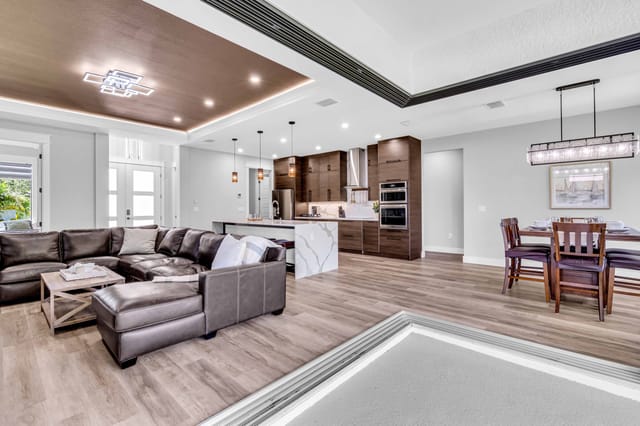 Sliding patio doors allowing a more open area to watch beautiful sunsets