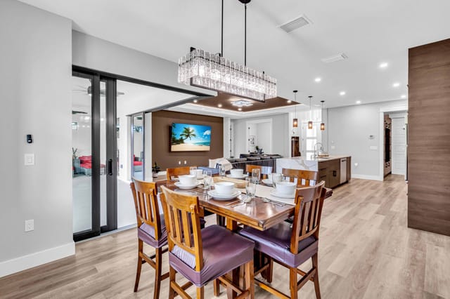 Open dining area with plenty of space for 6