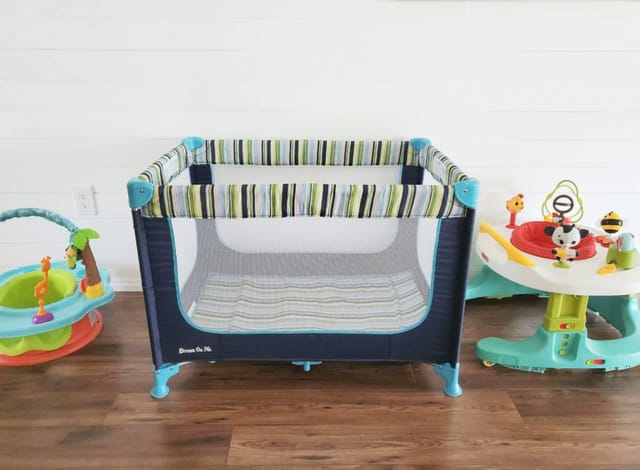 Playpen and infant play equipment available for your use.