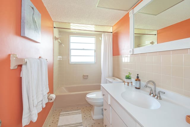 Second bathroom stocked with essentials for your next vacation destination